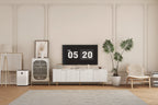 JVNOXK 68-inch Modern TV Console with Grooves, Storage Doors, and Media Shelves Suitable for 55-inch and larger TVs Ideal for Living Rooms White