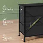 Mueble de TV de 63 pulgadas con 9 cajones de almacenamiento, consola de TV con superficie de madera y gabinete auxiliar para televisores de hasta 75 pulgadas