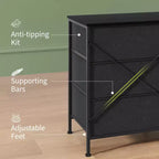 Mueble de TV de 63 pulgadas con 9 cajones de almacenamiento, consola de TV con superficie de madera y gabinete auxiliar para televisores de hasta 75 pulgadas