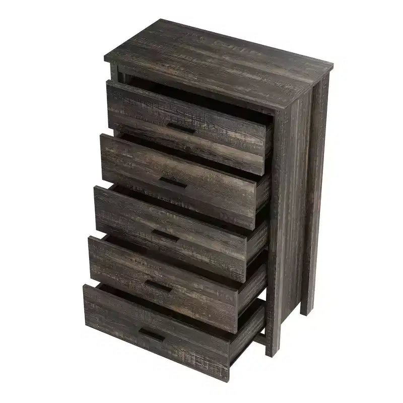 Juegos de dormitorio de 4 piezas, base de cama Queen con cabecera de almacenamiento, 2 mesitas de noche y 1 tocador