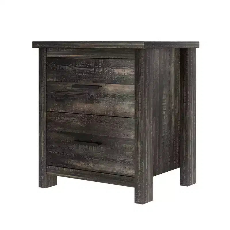 Juegos de dormitorio de 4 piezas, base de cama Queen con cabecera de almacenamiento, 2 mesitas de noche y 1 tocador