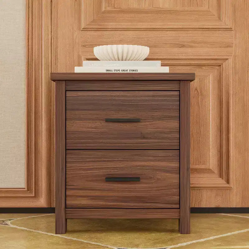 Juegos de dormitorio de 4 piezas, base de cama Queen con cabecera de almacenamiento, 2 mesitas de noche y 1 tocador
