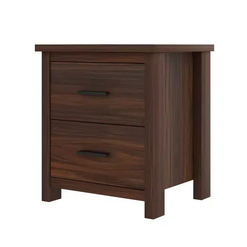 Juegos de dormitorio de 4 piezas, base de cama Queen con cabecera de almacenamiento, 2 mesitas de noche y 1 tocador