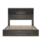 Juegos de dormitorio de 4 piezas, base de cama Queen con cabecera de almacenamiento, 2 mesitas de noche y 1 tocador