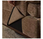 Sillón moderno y cómodo tapizado con cojín de respaldo, butaca giratoria cuadrada de 360 grados para sala de estar, beige