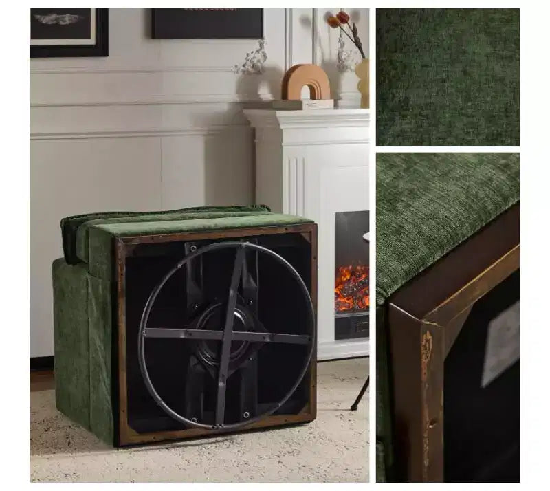 Sillón moderno y cómodo tapizado con cojín de respaldo, butaca giratoria cuadrada de 360 grados para sala de estar, beige