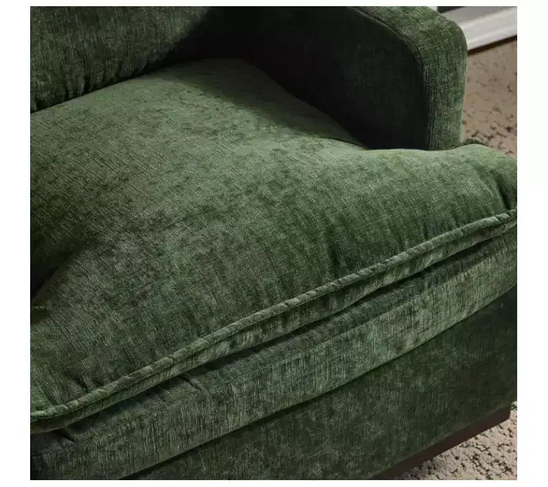 Sillón moderno y cómodo tapizado con cojín de respaldo, butaca giratoria cuadrada de 360 grados para sala de estar, beige