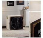 Sillón moderno y cómodo tapizado con cojín de respaldo, butaca giratoria cuadrada de 360 grados para sala de estar, beige