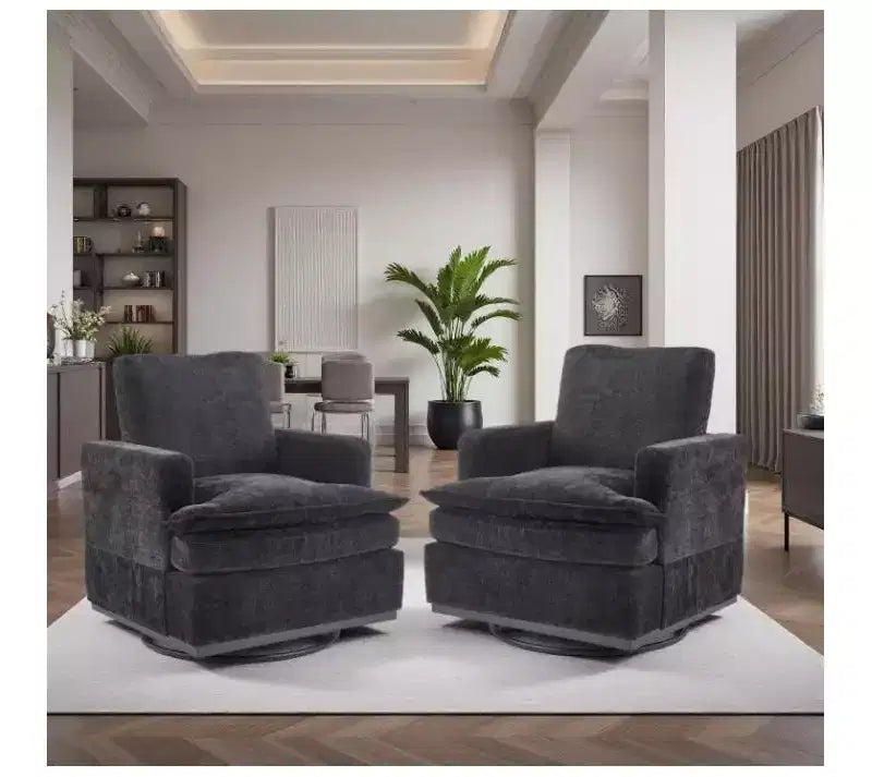 Sillón moderno y cómodo tapizado con cojín de respaldo, butaca giratoria cuadrada de 360 grados para sala de estar, beige