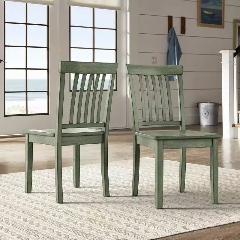 Sillas de comedor Mission Back Wood (juego de 2)