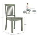 Sillas de comedor Mission Back Wood (juego de 2)