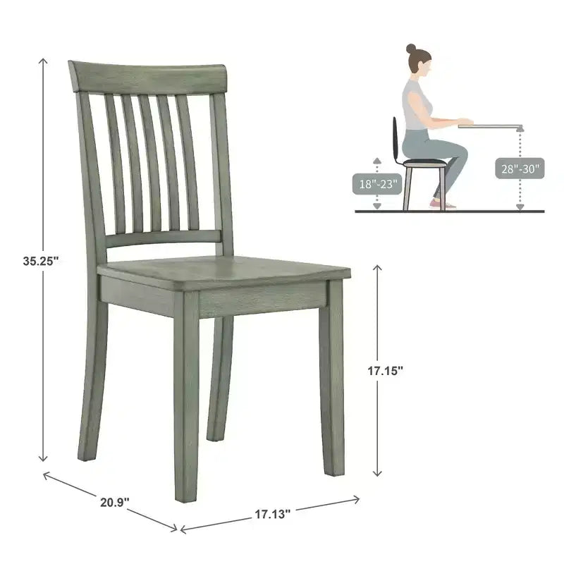 Sillas de comedor Mission Back Wood (juego de 2)