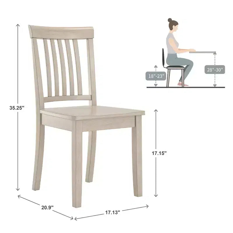 Sillas de comedor Mission Back Wood (juego de 2)