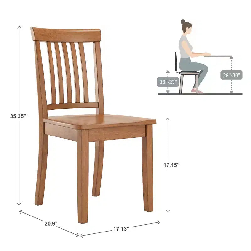 Sillas de comedor Mission Back Wood (juego de 2)