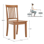 Sillas de comedor Mission Back Wood (juego de 2)