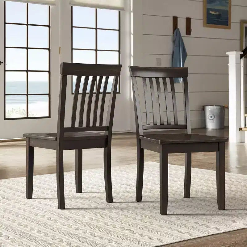 Sillas de comedor Mission Back Wood (juego de 2)