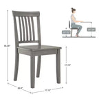 Sillas de comedor Mission Back Wood (juego de 2)