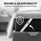 Colchón Twin Topper para Aliviar el Dolor de Espalda, Espuma Extrafirme de Alta Densidad de 3 Pulgadas con Agarre Antideslizante y Funda Extraíble Lavable