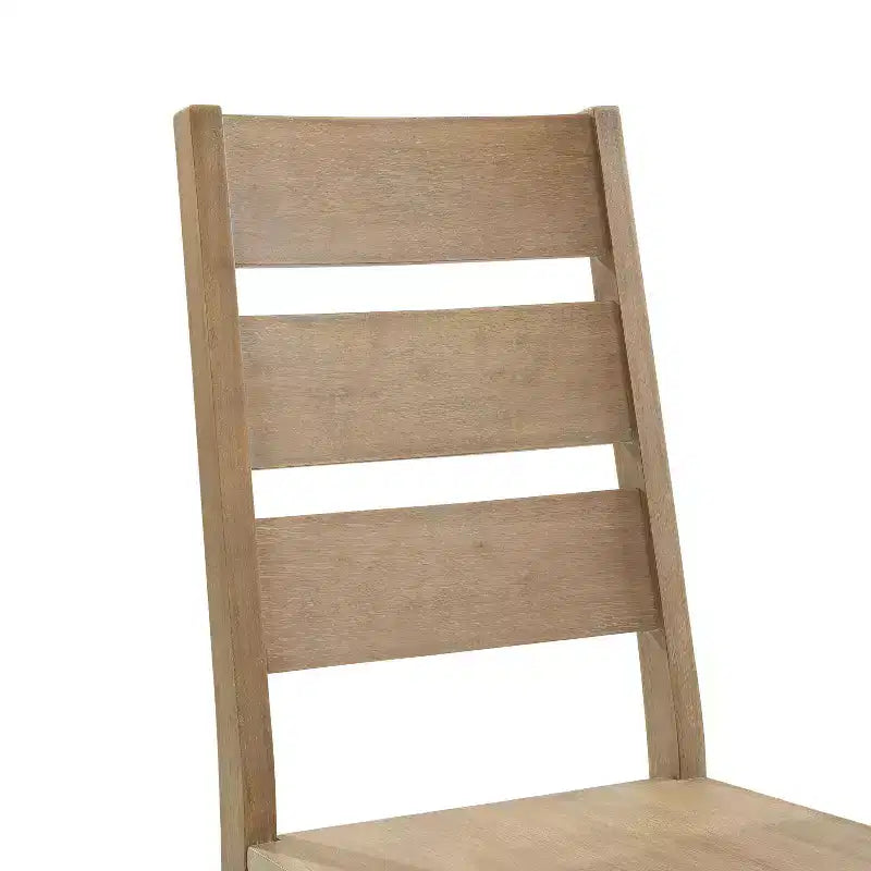 Juego de 2 sillas con respaldo de escalera Joanna, color marrón rústico - Crosley