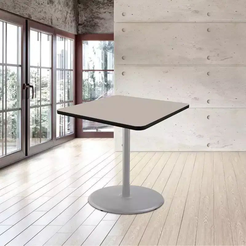 Mesa de comedor cuadrada Bennet Collection de 36" gris/gris nebulosa