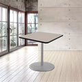 Mesa de comedor cuadrada Bennet Collection de 36" gris/gris nebulosa