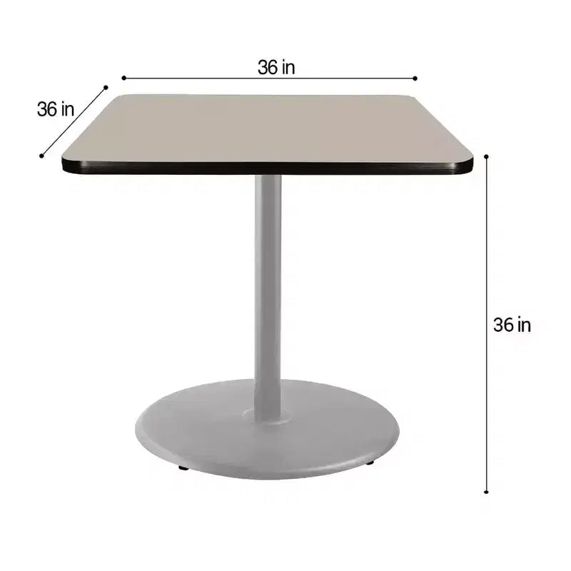 Mesa de comedor cuadrada Bennet Collection de 36" gris/gris nebulosa