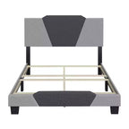 Base de cama tapizada de lino Queen Sydney Contemporary, carbón/gris - Eco Dream: Listones de madera de abedul duraderos, requiere somier