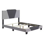 Base de cama tapizada de lino Queen Sydney Contemporary, carbón/gris - Eco Dream: Listones de madera de abedul duraderos, requiere somier