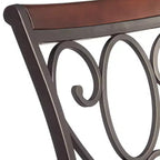 Taburete de bar giratorio Kensington Hill Trevi Bronze marrón de 26 1/2 pulgadas de alto con cojín de piel sintética tradicional con respaldo y reposapiés para barra de cocina
