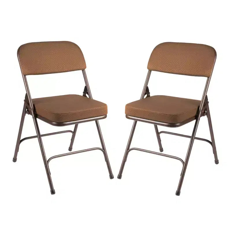 Juego de 2 sillas plegables acolchadas de primera calidad