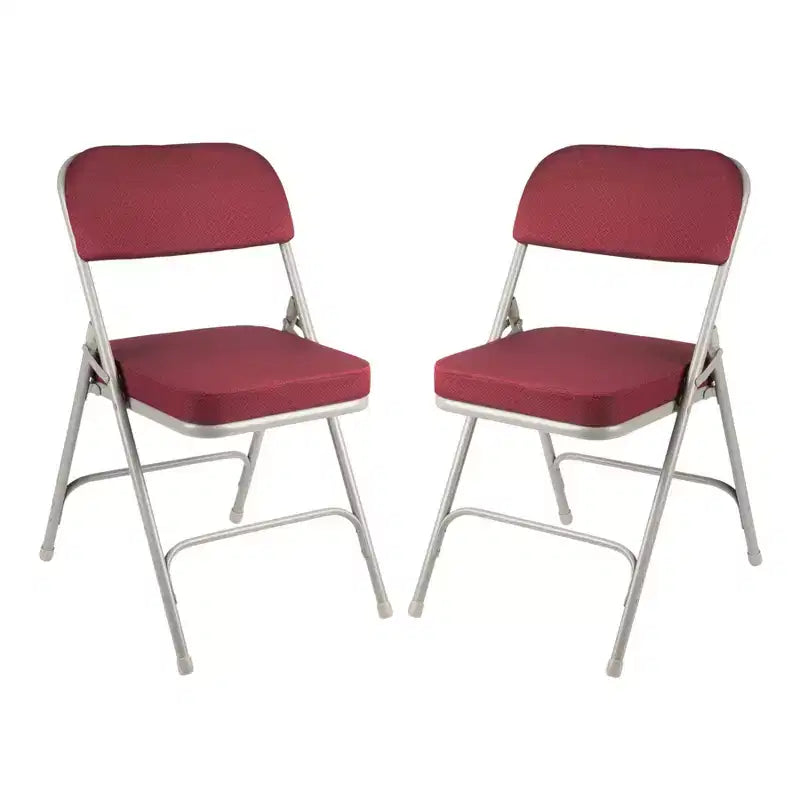 Juego de 2 sillas plegables acolchadas de primera calidad
