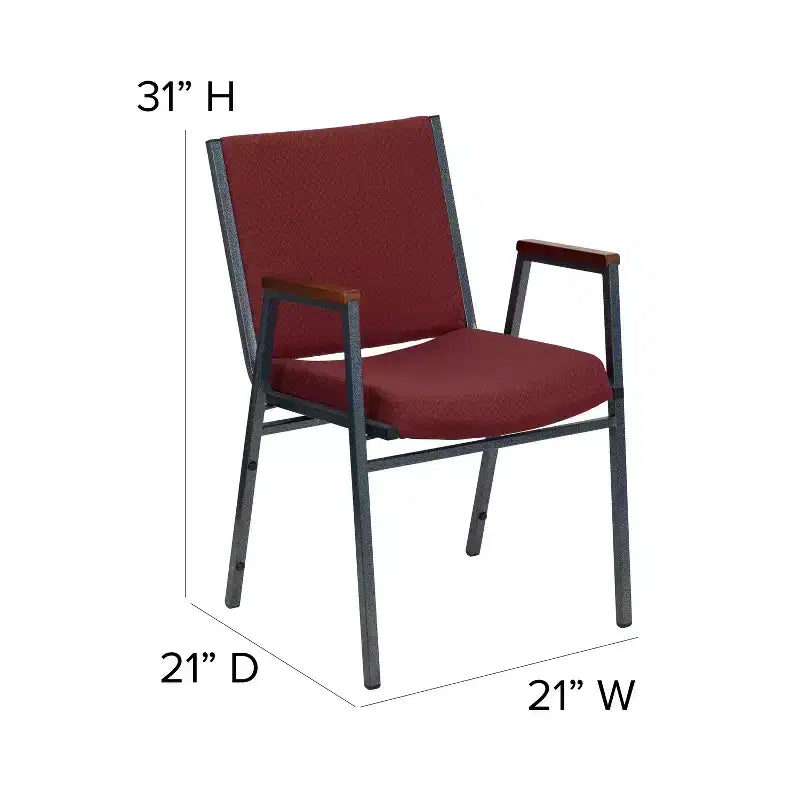 Silla apilable de alta resistencia con brazos de la serie HERCULES