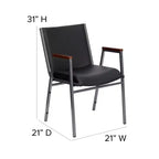Silla apilable de alta resistencia con brazos de la serie HERCULES