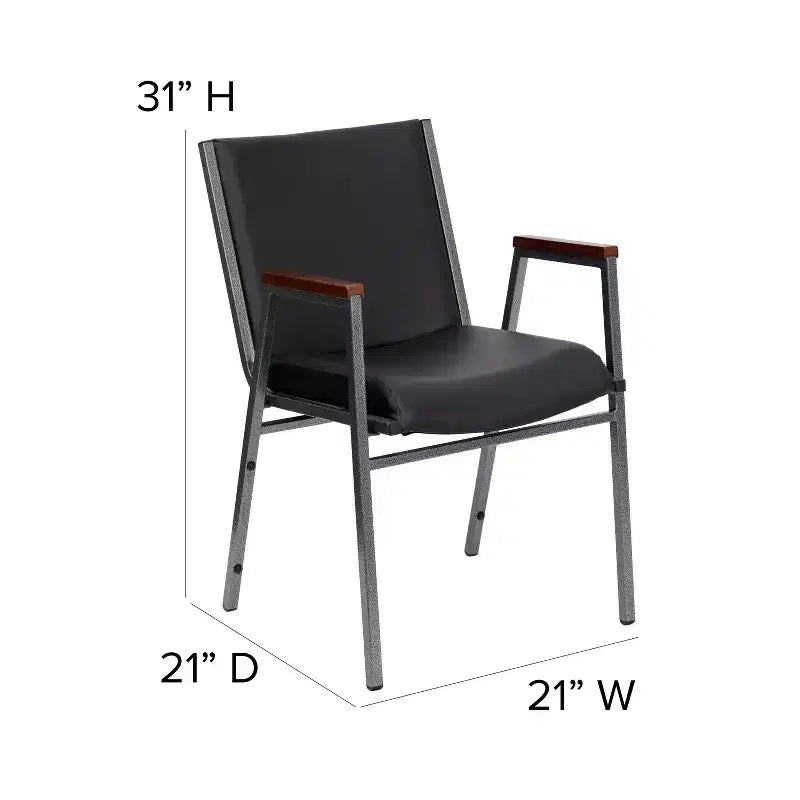 Silla apilable de alta resistencia con brazos de la serie HERCULES