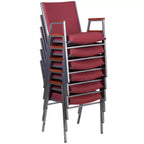 Silla apilable de alta resistencia con brazos de la serie HERCULES