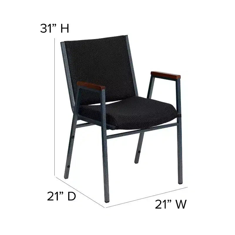 Silla apilable de alta resistencia con brazos de la serie HERCULES