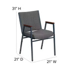 Silla apilable de alta resistencia con brazos de la serie HERCULES