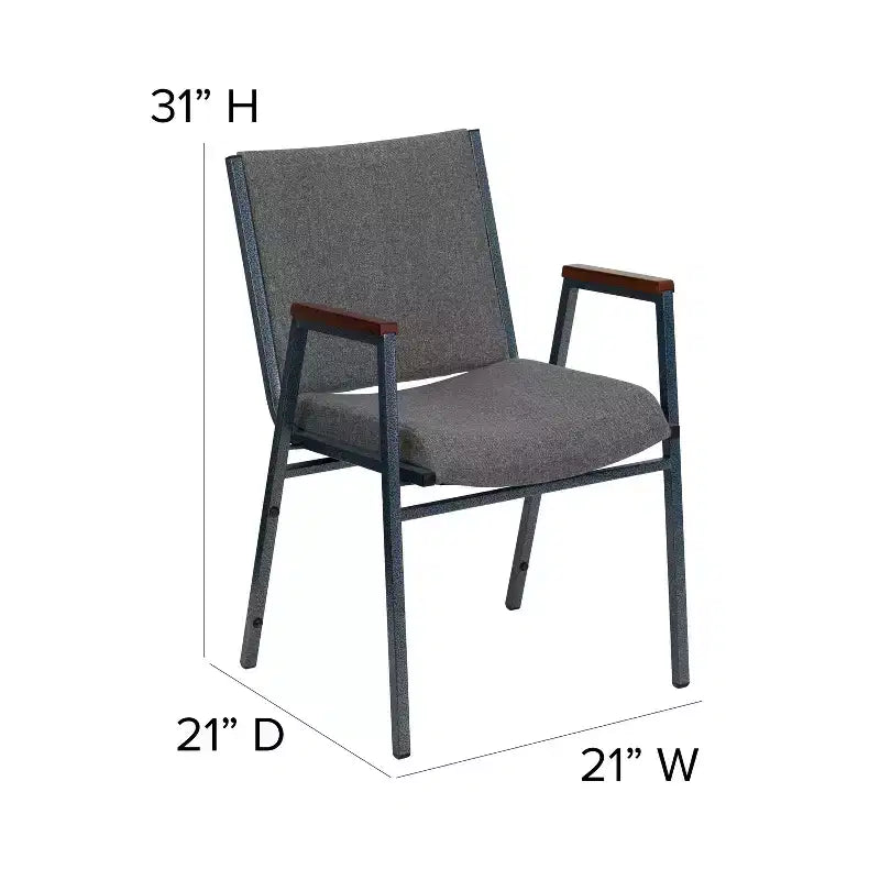 Silla apilable de alta resistencia con brazos de la serie HERCULES