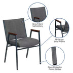 Silla apilable de alta resistencia con brazos de la serie HERCULES