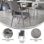 Silla apilable de alta resistencia con brazos de la serie HERCULES