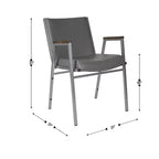 Silla apilable de alta resistencia con brazos de la serie HERCULES