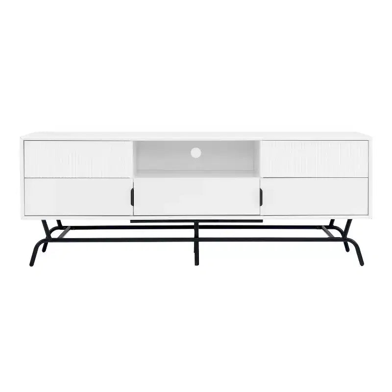 Mueble para TV miBasics Meadowgrove moderno con 3 cajones y gabinete para televisores de hasta 65 pulgadas