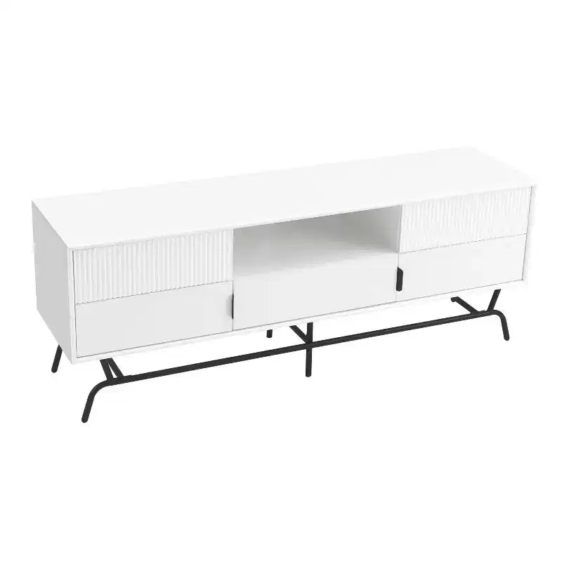 Mueble para TV miBasics Meadowgrove moderno con 3 cajones y gabinete para televisores de hasta 65 pulgadas