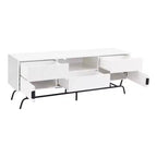Mueble para TV miBasics Meadowgrove moderno con 3 cajones y gabinete para televisores de hasta 65 pulgadas
