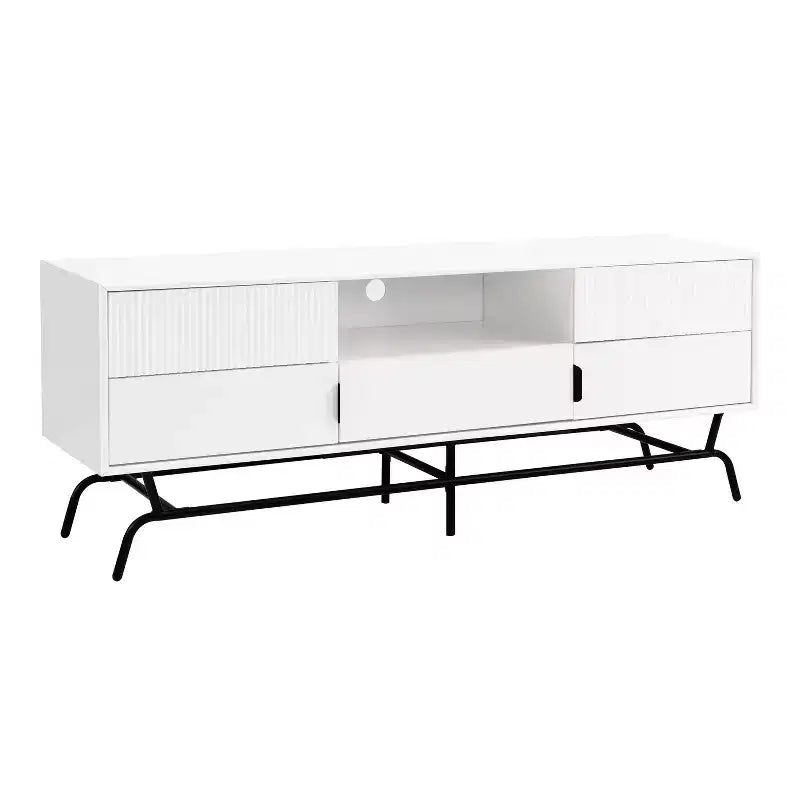 Mueble para TV miBasics Meadowgrove moderno con 3 cajones y gabinete para televisores de hasta 65 pulgadas