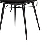 Conjunto de sillas de comedor de ratán y metal de estilo bohemio moderno Sabelle de bali & pari