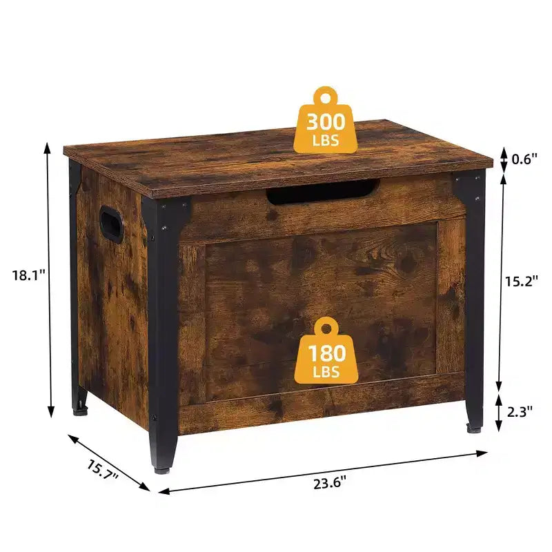 Arcón de almacenamiento, Banco de almacenamiento con bisagra de seguridad, Banco de entrada de madera, Banco para zapatos, Arcón de almacenamiento grande para entrada, dormitorio, sala de estar