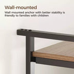 EUREKA ERGONOMIC Estantería de Madera Napa, Almacenamiento Inferior, Estantes Ajustables