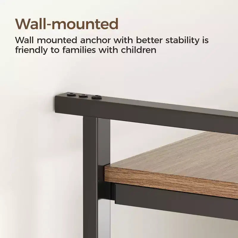 EUREKA ERGONOMIC Estantería de Madera Napa, Almacenamiento Inferior, Estantes Ajustables