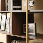 EUREKA ERGONOMIC Estantería de Madera Napa, Almacenamiento Inferior, Estantes Ajustables